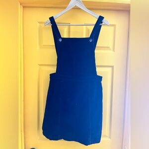 Black Corduroy Overall Dress